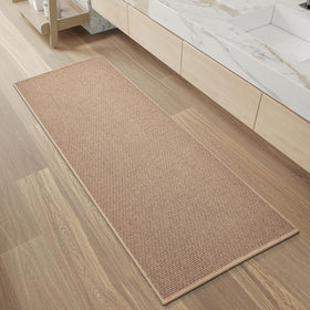 PADOOR bath mat with braided design for enhanced absorbency and comfort.