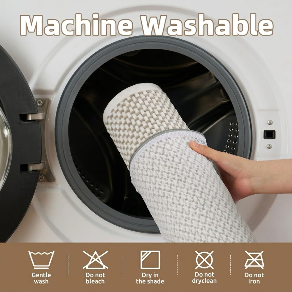 PADOOR mat shows reinforced edges for long-lasting durability after washes