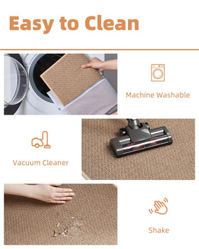 PADOOR machine-washable bath mat cleans easily and lasts.