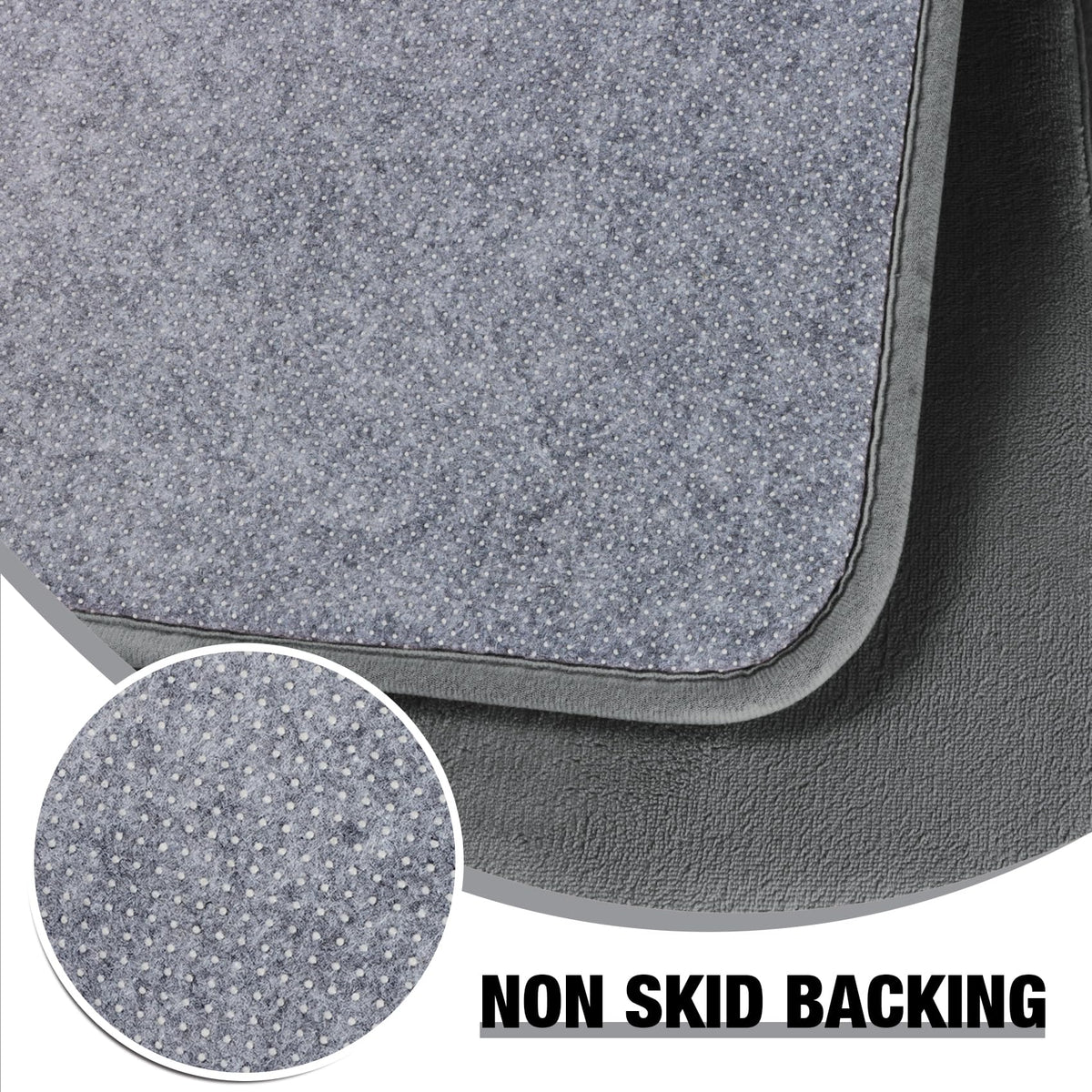 PAGGED bath rug is machine washable for easy care and reuse.