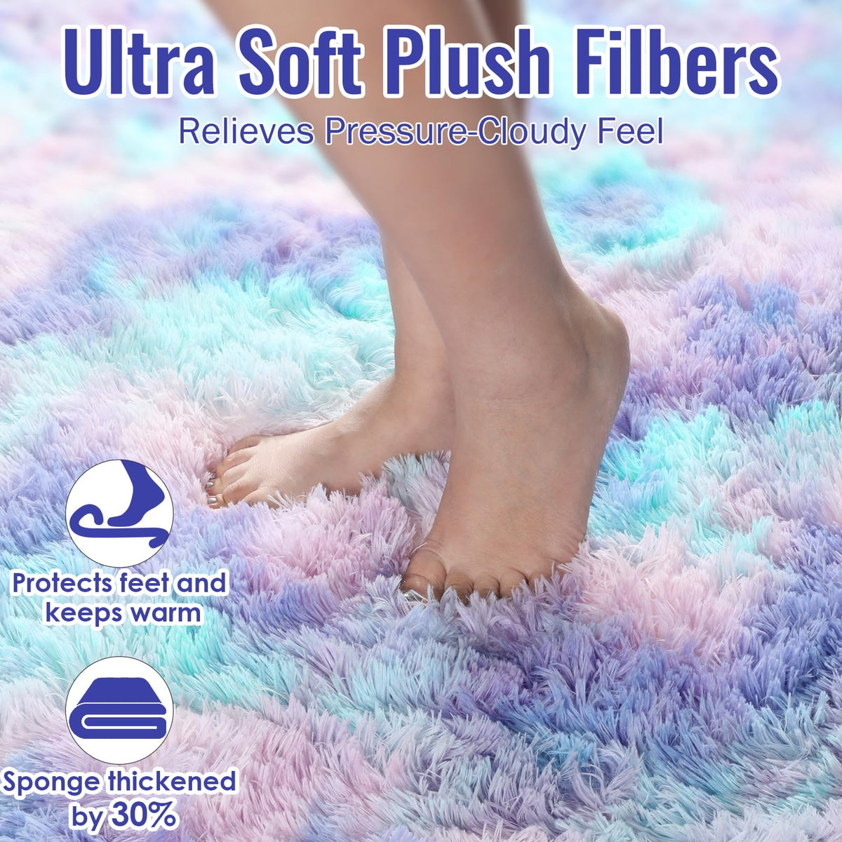PAGISOFE eco-friendly polyester rug without odor or shedding
