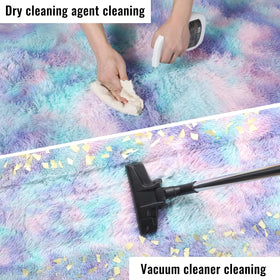 PAGISOFE eco-friendly polyester rug is safe for children and pets.