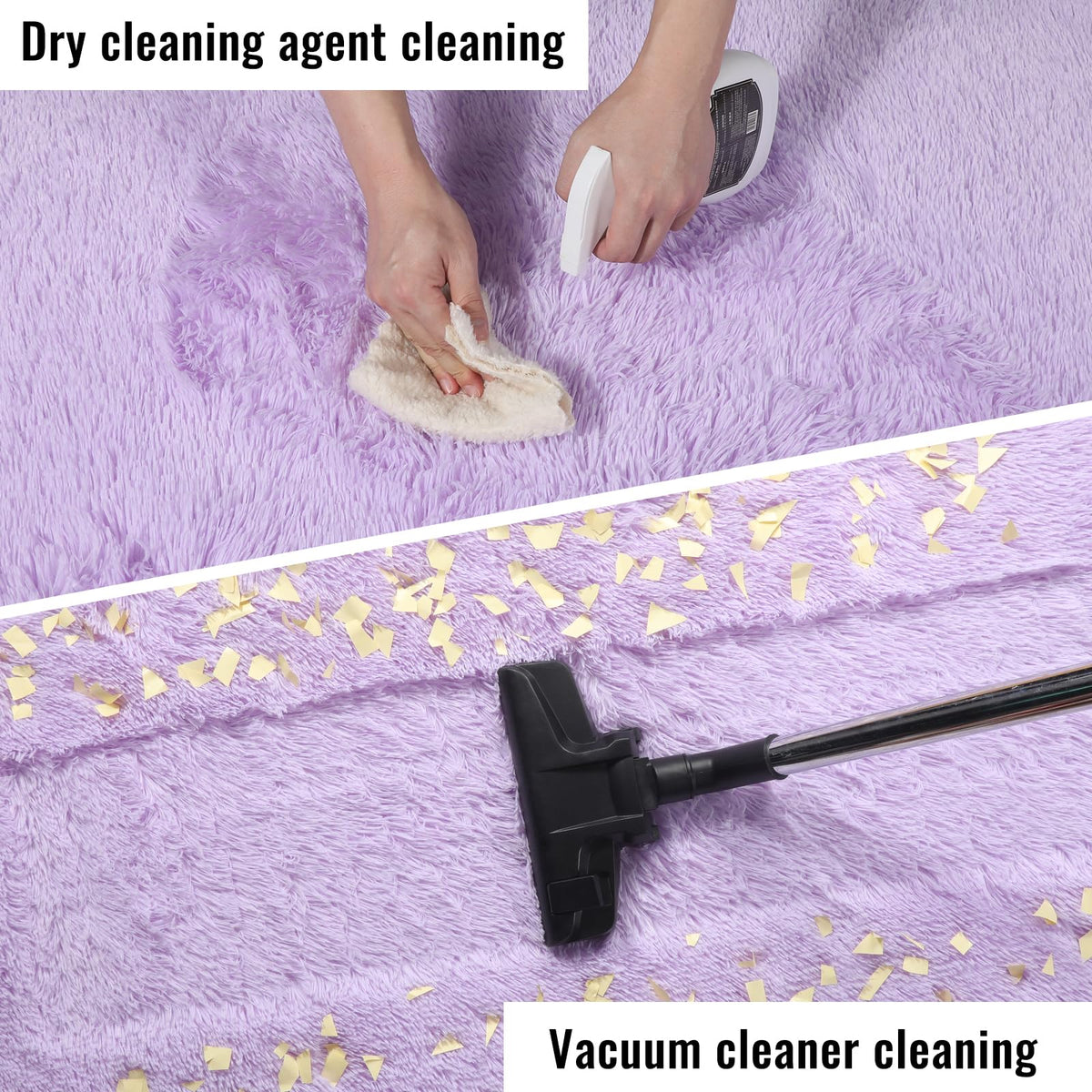 PAGISOFE easy-care rug, air-dry after gentle wash.