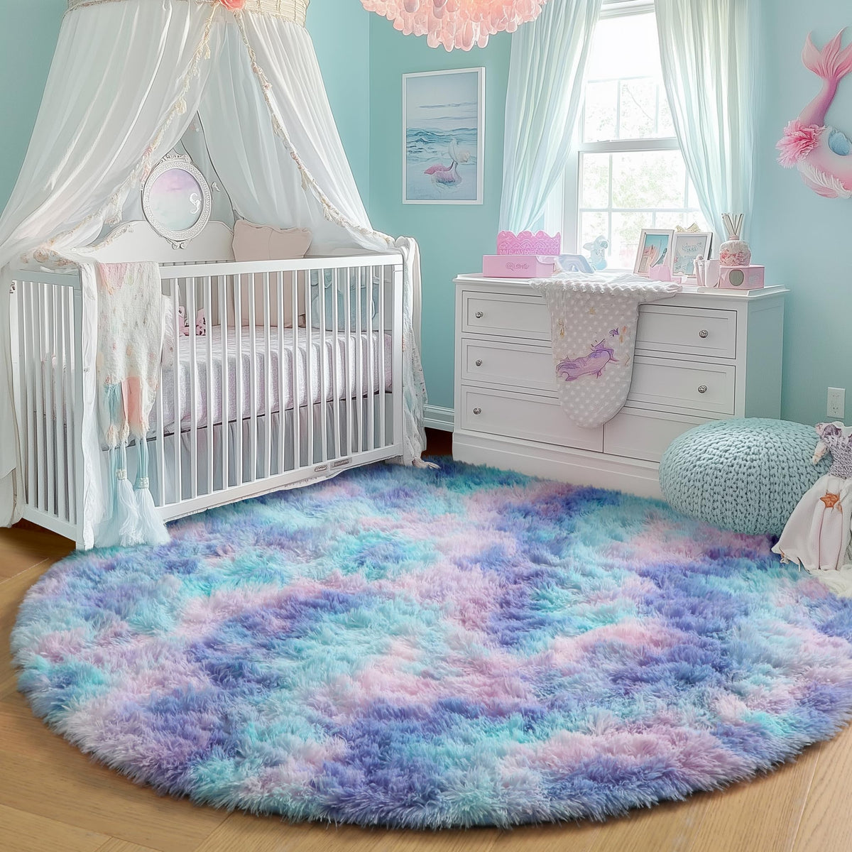 PAGISOFE teepee area rug creates a cozy play nook.