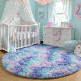 PAGISOFE teepee area rug creates a cozy play nook.