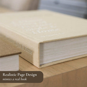 Paige McRae decorative books brown small add subtle coffee table contrast
