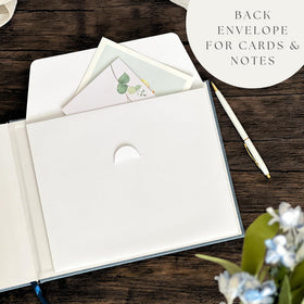 Paige McRae guest book includes a bookmark for easy access