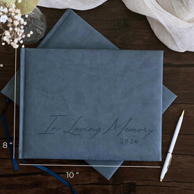 Elegant sign-in area in Paige McRae guest book for memories