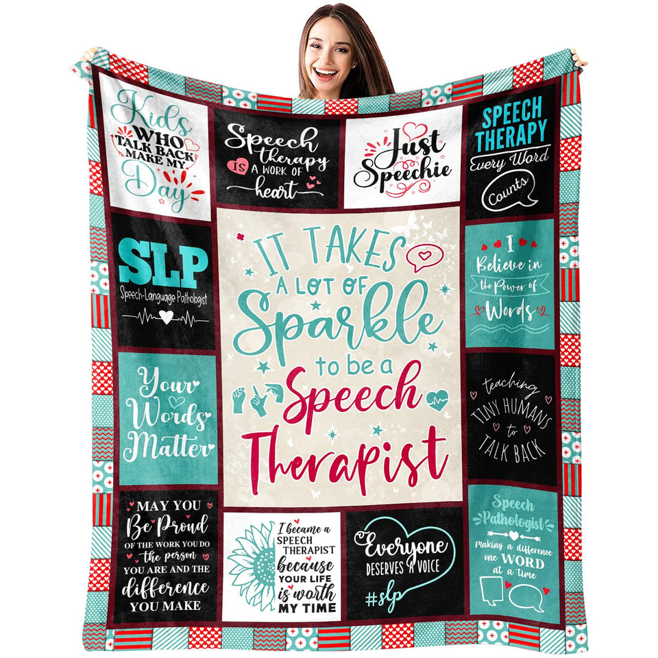 Paihvcn SLP blanket 60x50 offers cozy warmth after a long therapy session.