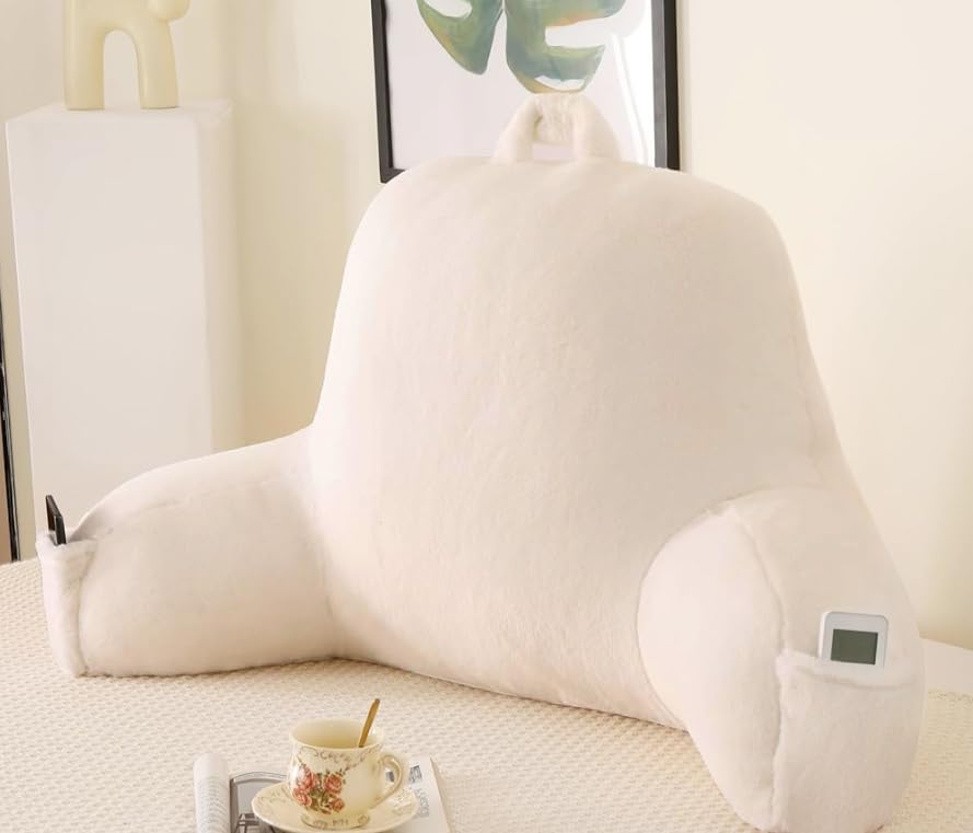 PAJEO Aesthetic Reading Pillow on bed for comfortable reading and lounging
