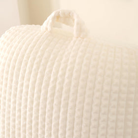 PAJEO Cozy Flannel Reading Pillow supports pregnancy and nursing moments with armrests.