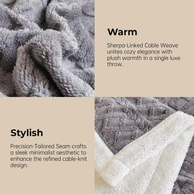 PAJEO Sherpa blanket warm yet lightweight for easy cuddling.
