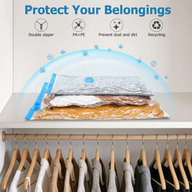 Pakimi 6000Pa suction shown for efficient space saving in luggage