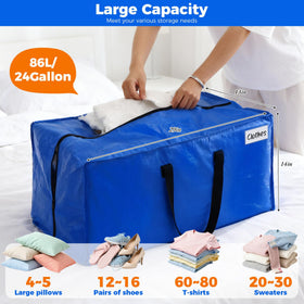 Pakimi bags opened to show full access for quick packing.