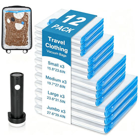 Pakimi vacuum seal bags ready to organize clothing for travel needs
