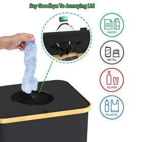 Pakusane recycling bin inner bag, reusable and machine washable for easy transport.