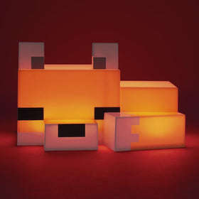 Paladone Minecraft Fox Desklamp provides soft lighting for gaming setups.