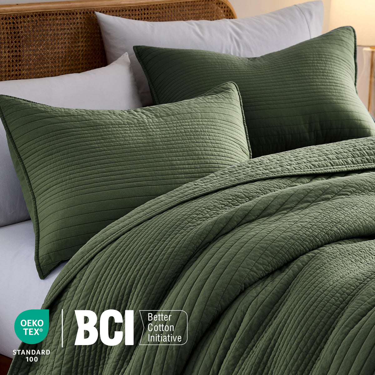 Palassio 100% cotton soft touch fabric on quilt surface