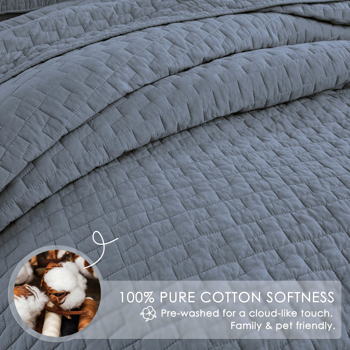 Palassio quilt folded neatly for easy storage and quick bed setup.