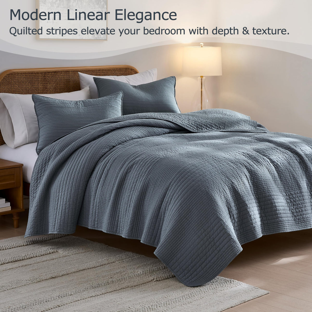 Palassio channel pick stitch close-up shows durable, evenly distributed filling.