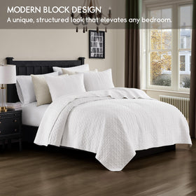 Palassio king quilt with shams on bed creating cozy look