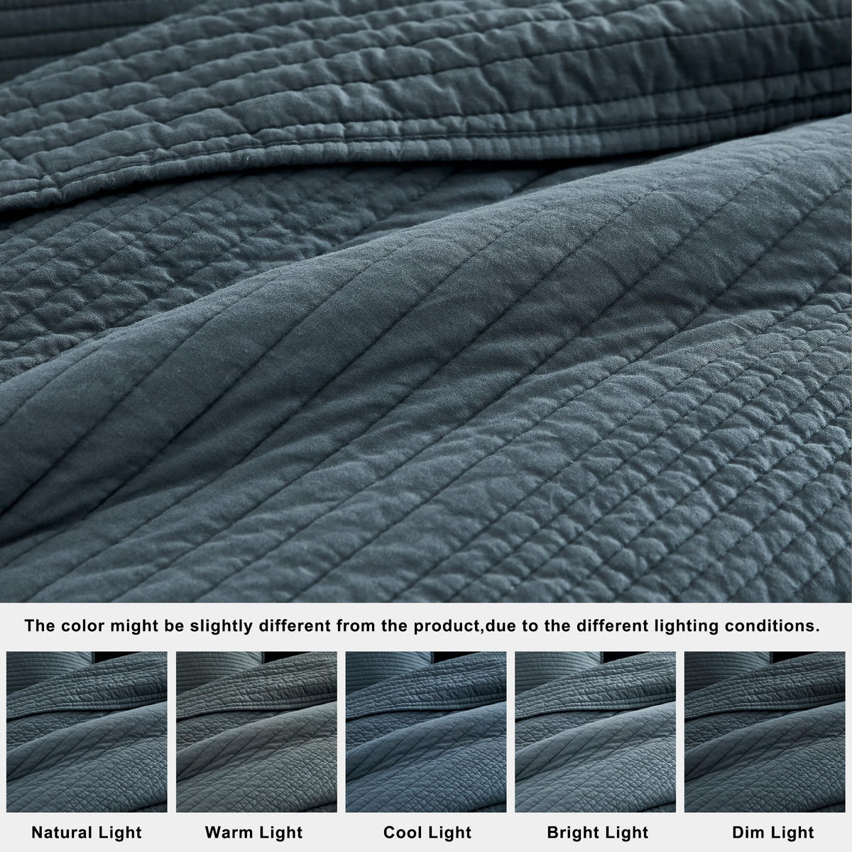Palassio quilt draped over bed frame, demonstrating easy-care fabric and quick-drying properties.