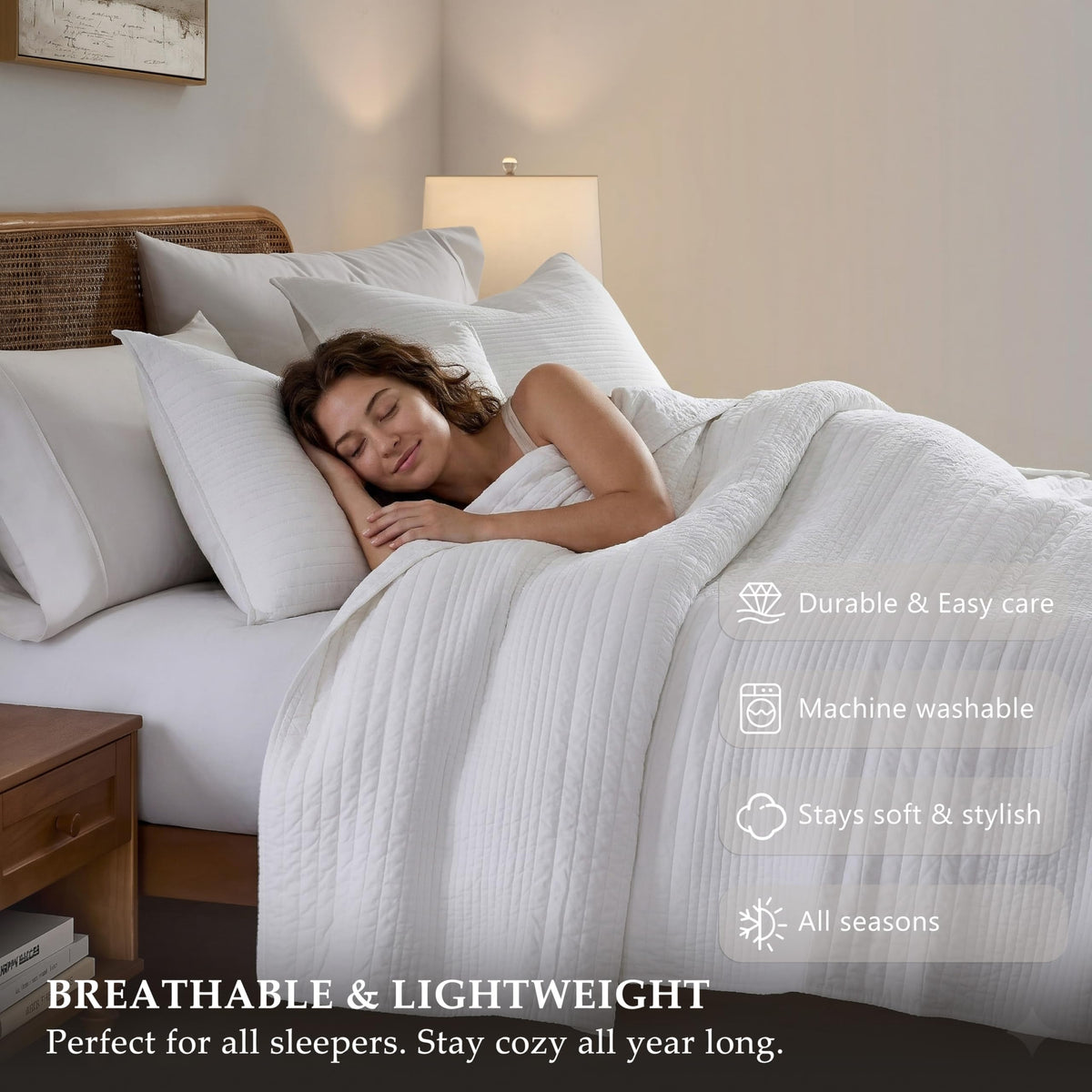 Palassio year-round bedspread delivers breathable warmth without bulk