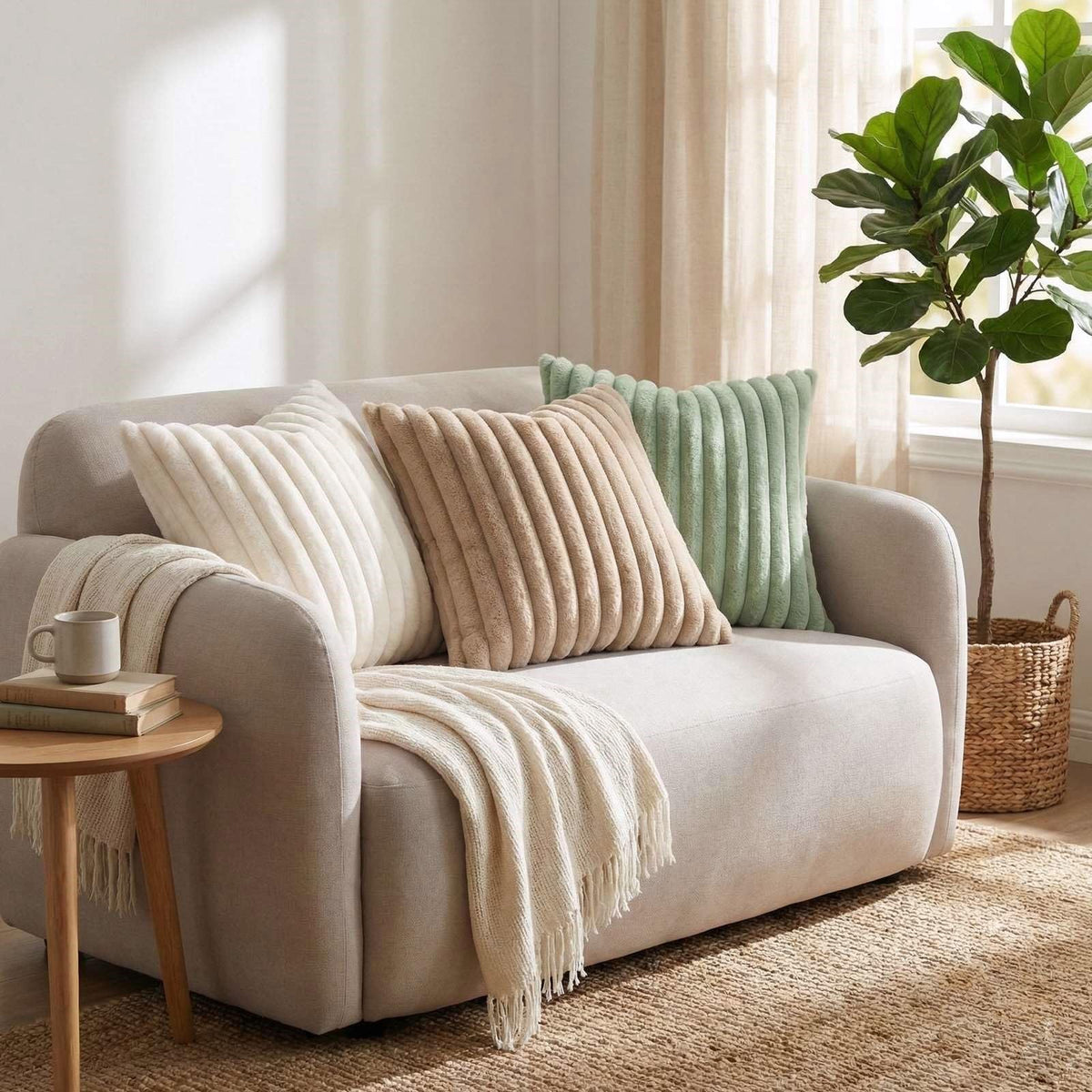 Pallene fuzzy texture adds warm coziness to sofas and bedrooms