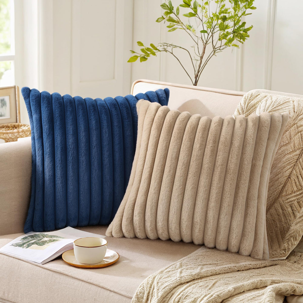 Pallene hidden zipper pillow cover keeps a seamless look.