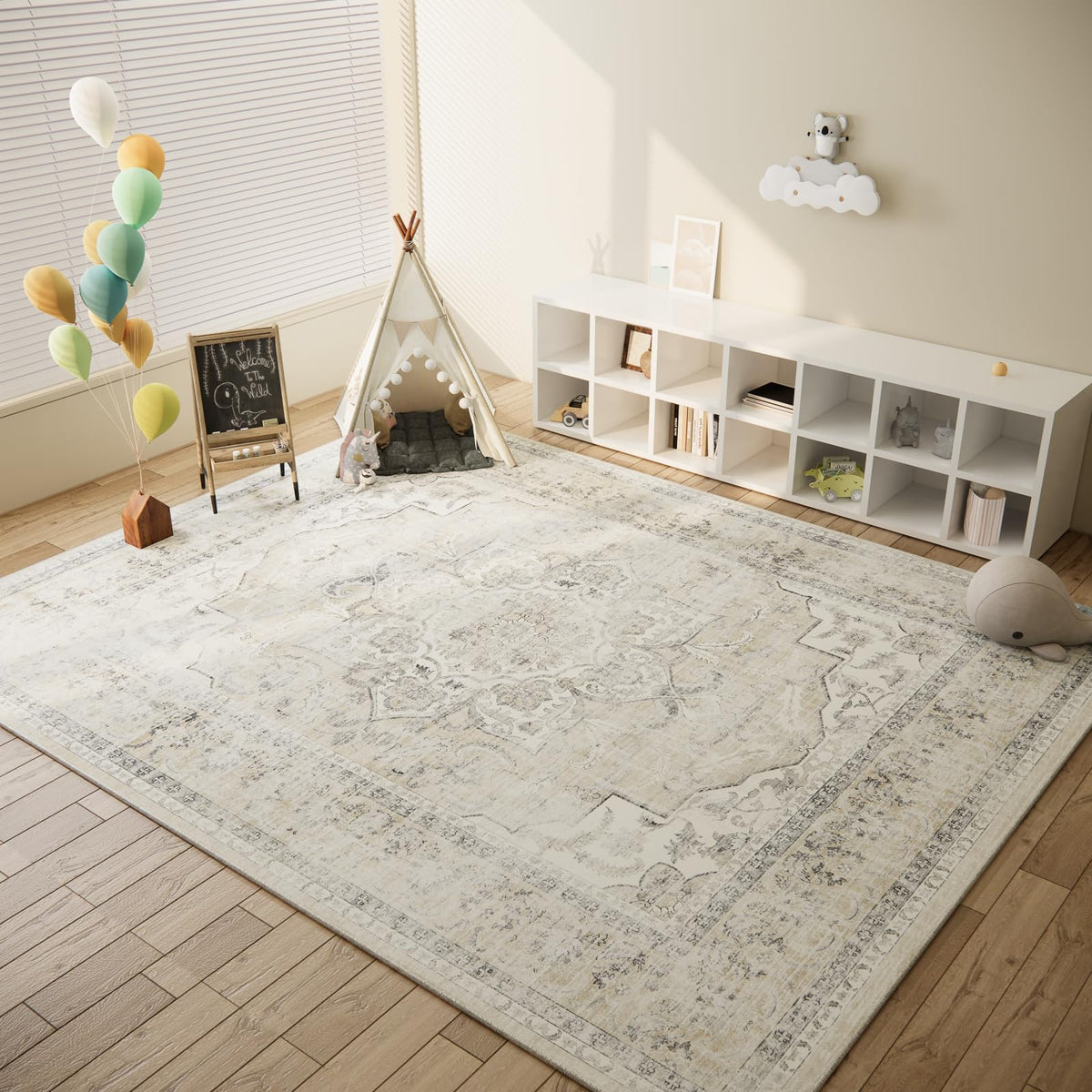 Palohom rug soft underfoot for nurseries and home offices.