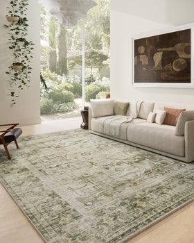 Palohom 8x10 washable rug in living room provides cozy underfoot comfort.