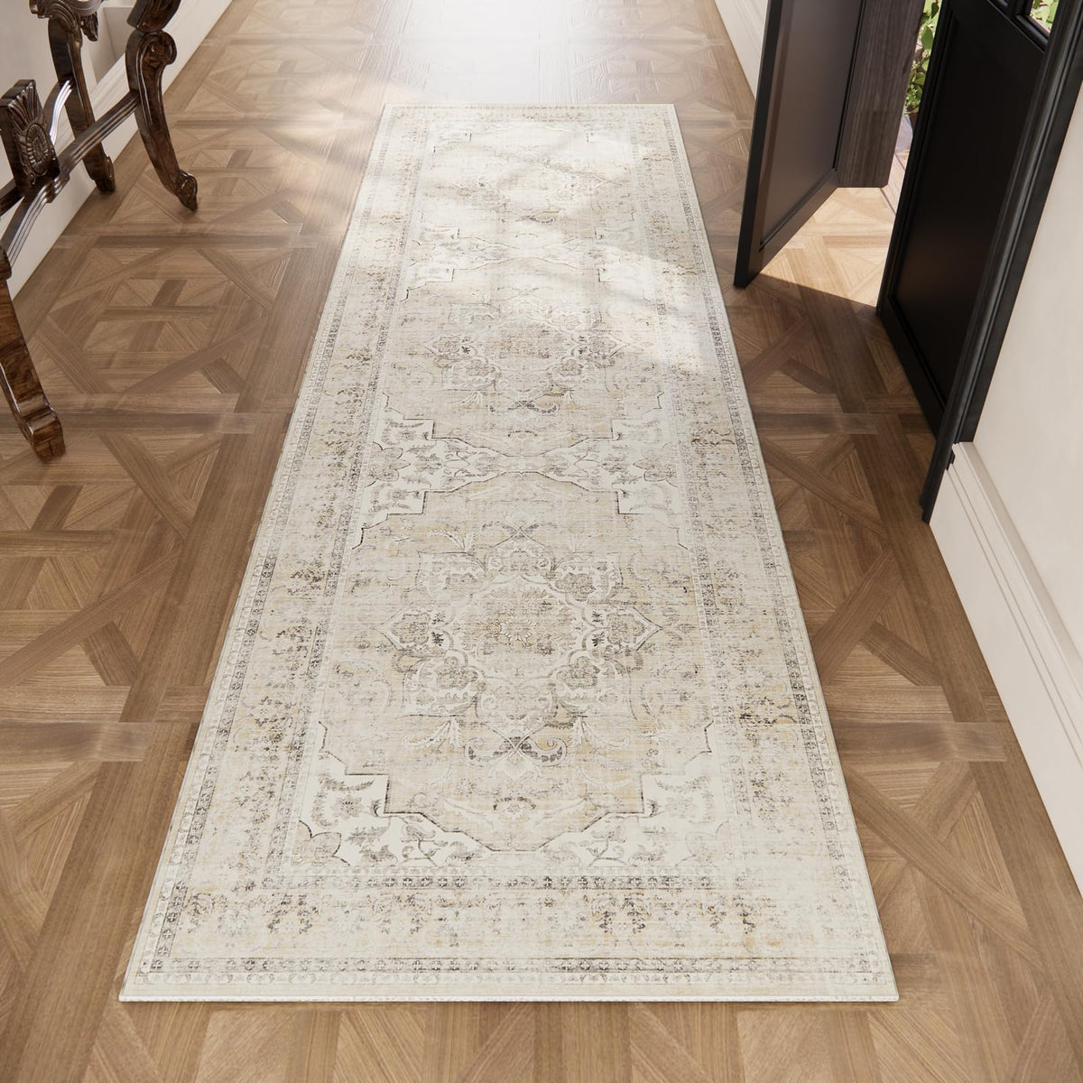 Palohom kitchen-hallway-bedroom rug supports busy daily use with washable convenience.