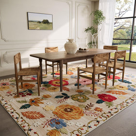 Palohom rug with non-slip backing stays put in high-traffic living spaces.