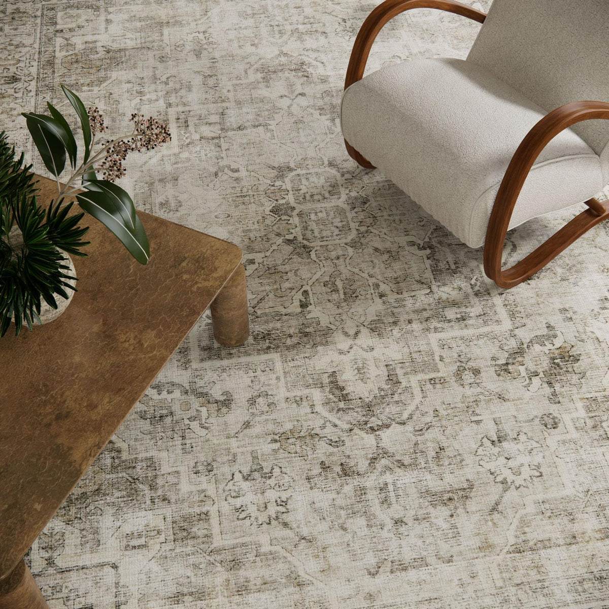 Palohom stain-resistant rug keeps spills on the surface for easy wipe-clean.
