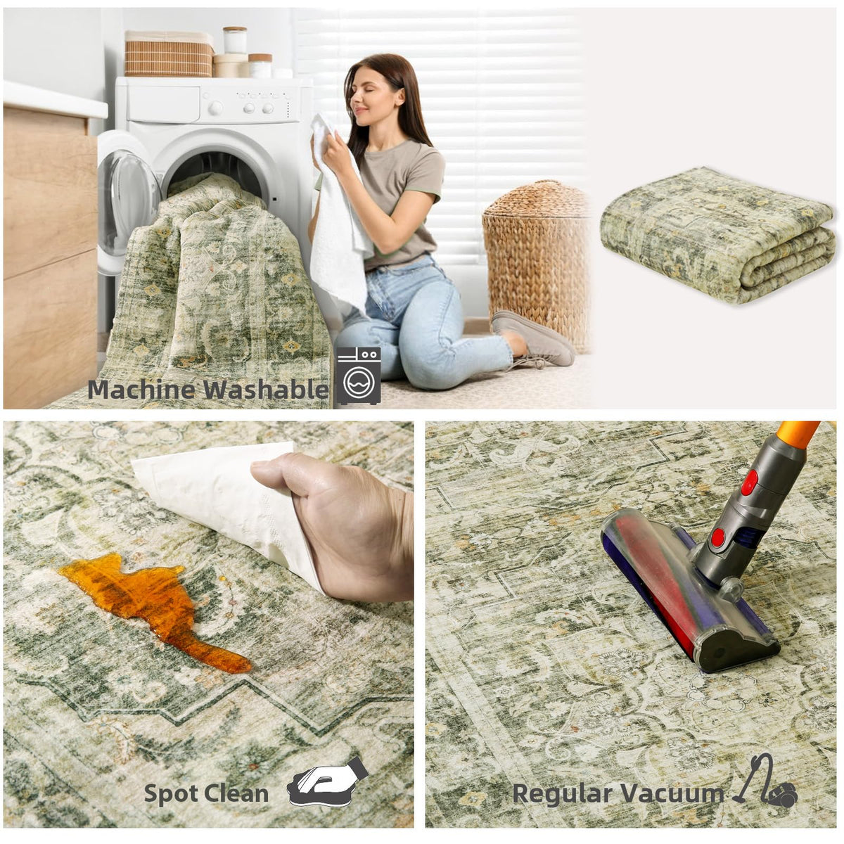 Palohom vintage boho pattern rug enhances any room with character.