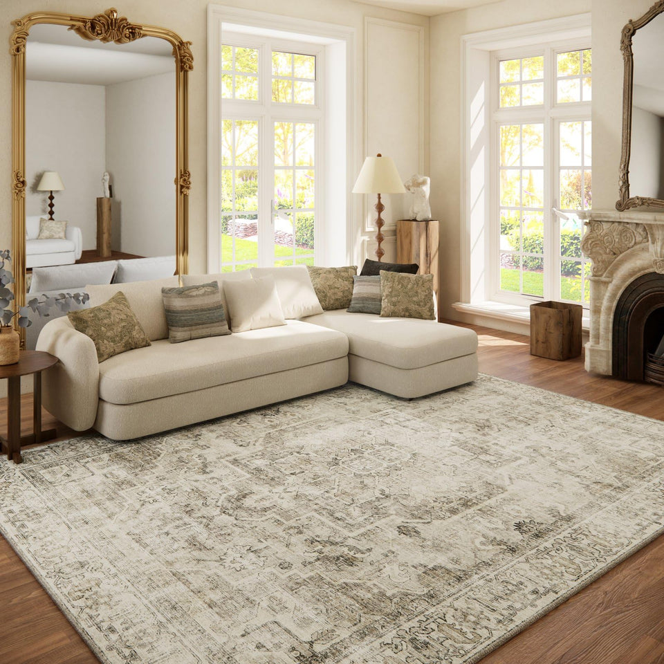 Palohom washable area rug 6x9 for easy cleaning in busy homes.