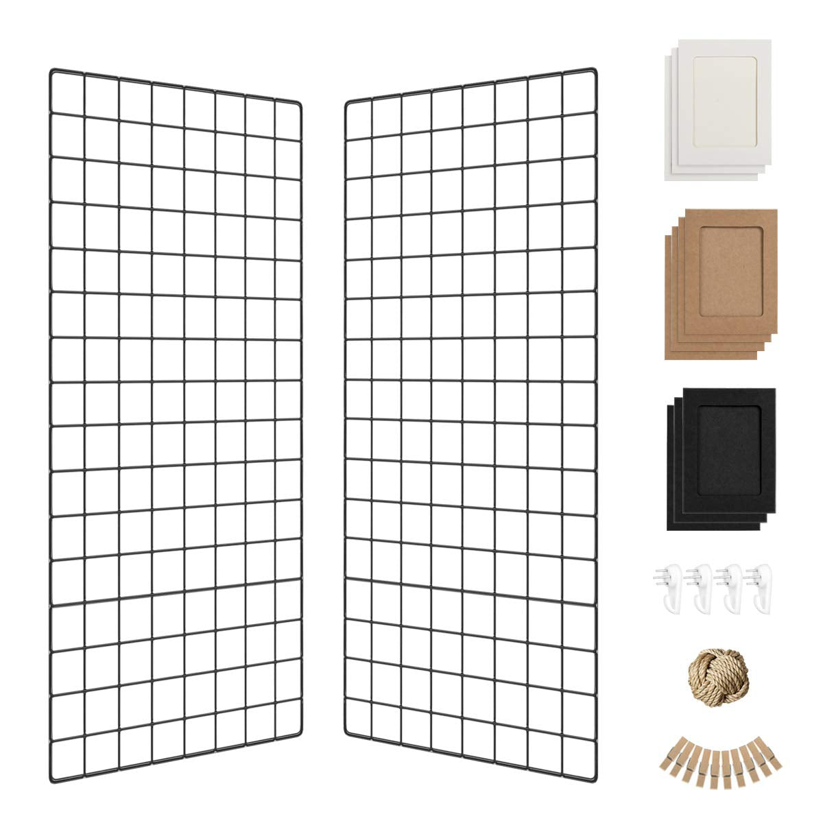 PAMANO wall grid installation close-up shows easy mounting for photos and notes.