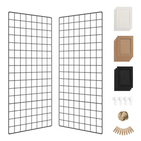 PAMANO wall grid installation close-up shows easy mounting for photos and notes.