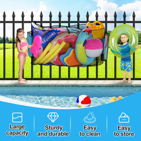 PAMASE pool toy storage bag quick-dry mesh keeps toys dry after use