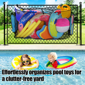 PAMASE pool toy storage bag foldable design for easy transport