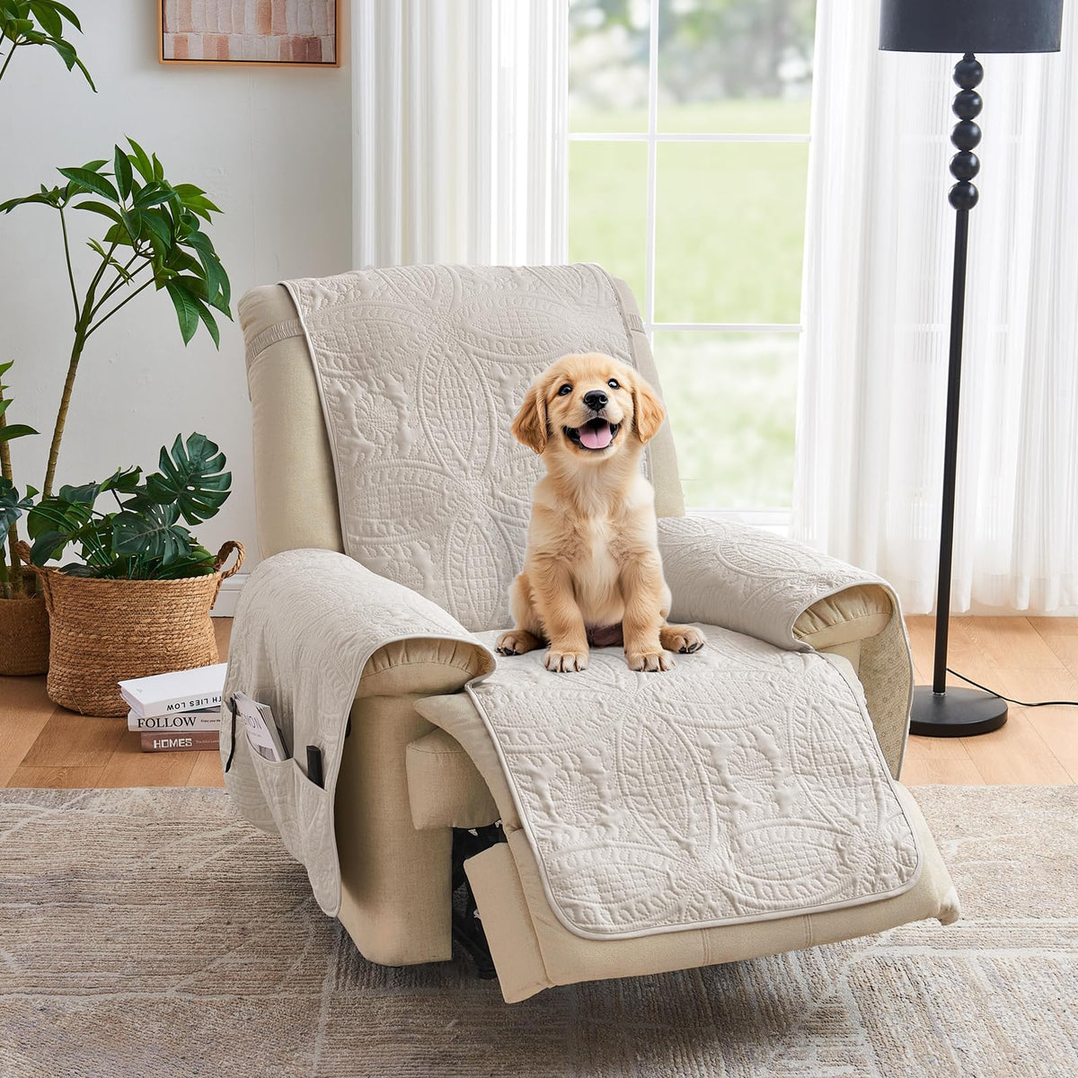 Pamhaven cozy durable armchair protector makes a thoughtful gift.