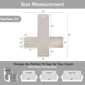 Pamhaven machine-washable recliner cover offers easy cleaning.