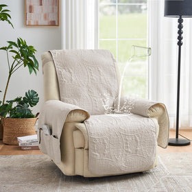 Pamhaven water-repellent slipcover beads liquids to keep your recliner dry.
