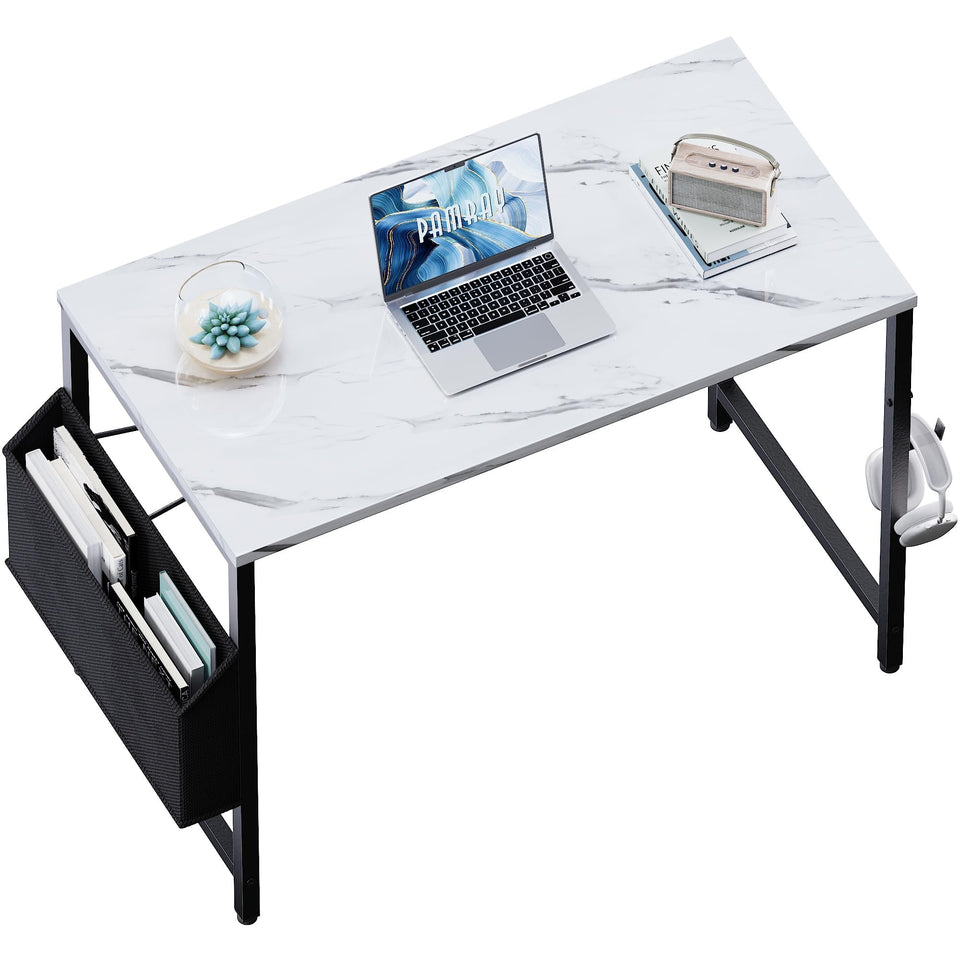 Pamray 32-inch desk shown in compact footprint for small spaces and neat setup