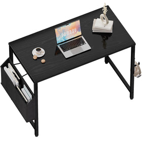 Pamray 32-inch desk with front view, ideal for small rooms and organized storage.