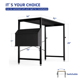 Pamray compact desk fits small rooms with roomy leg space.
