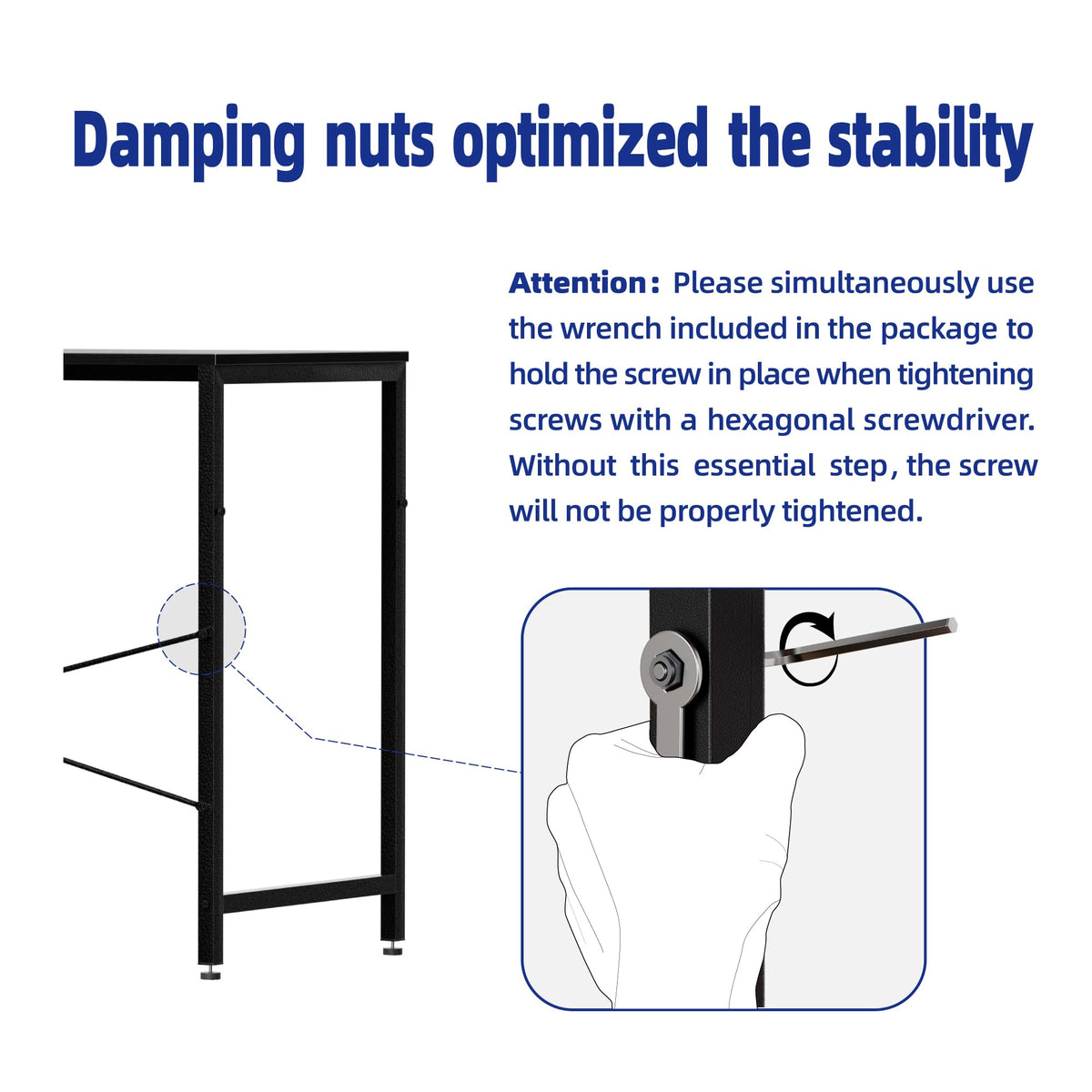 Pamray desk X-brace design for exceptional stability.