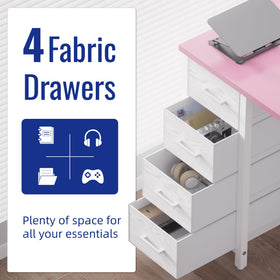 Pamray vanity-ready desk with mirror option creates a chic study or makeup station.