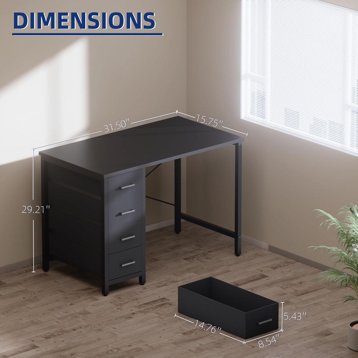 Pamray desk used as a study and vanity combo in a tight space.
