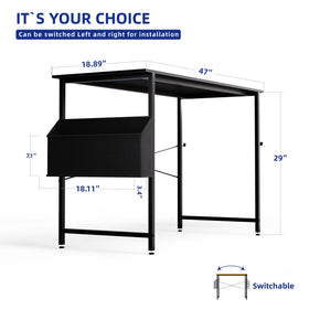 Pamray desk features sturdy X-brace for stability during use.